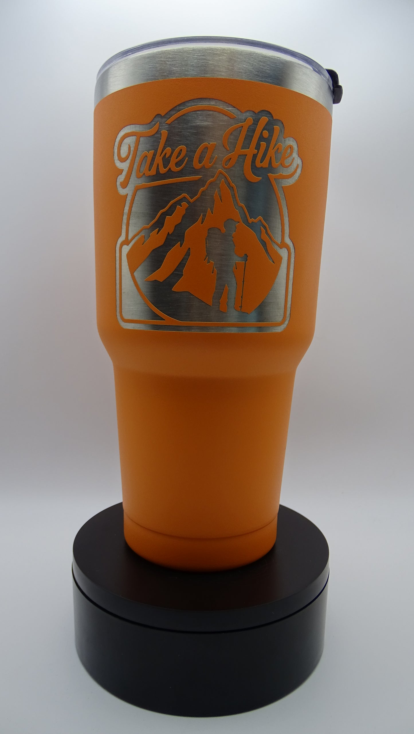 Take a Hike with Hiker etched in- 30oz Tumbler with Lid