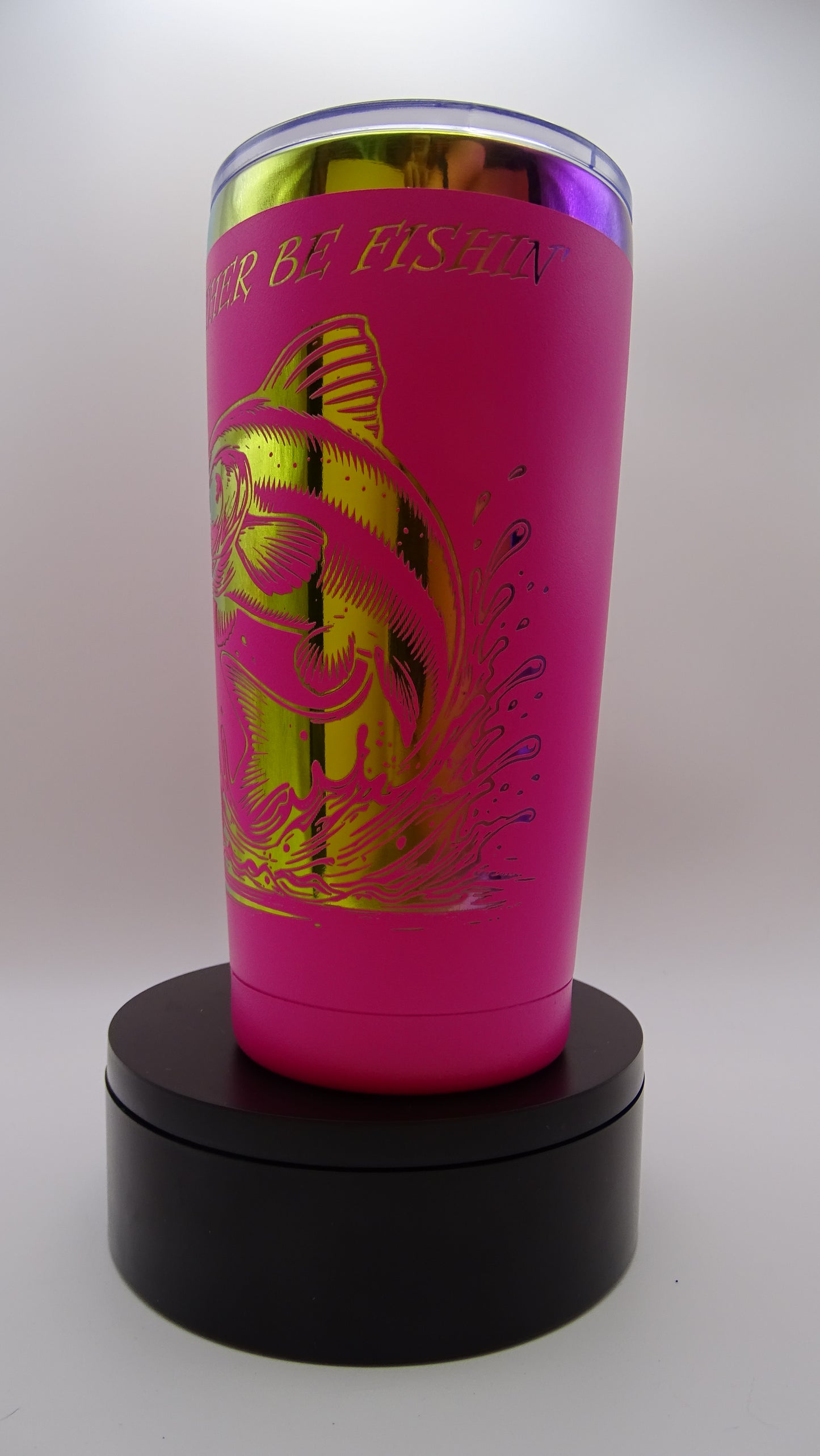 I'd Rather Be Fishin' - Cat Fish 20 oz Multi Colored Tumbler